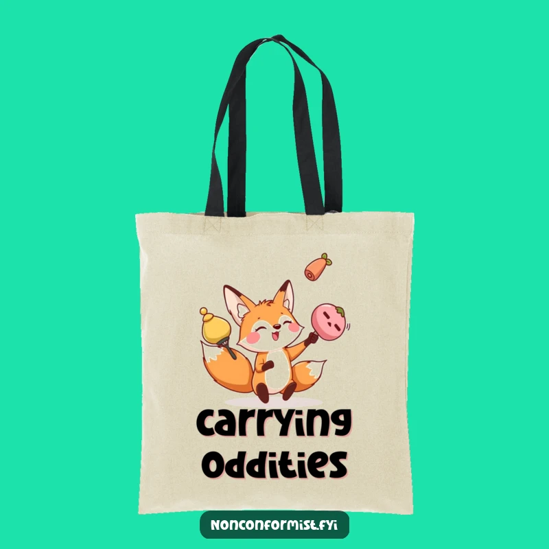 Funny Fox Tote Bag: Carry Your Juggling Act, Great Fun Gift!