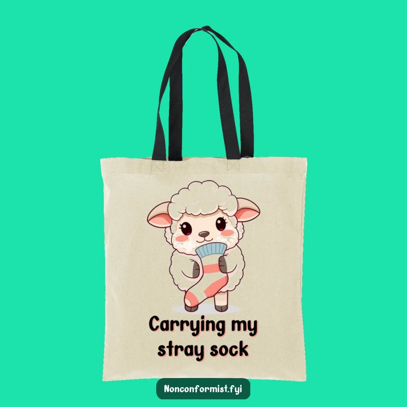 Funny Sheep Mismatched Sock Tote Bag - Giggle-Inducing Gift for Fashion Rebels