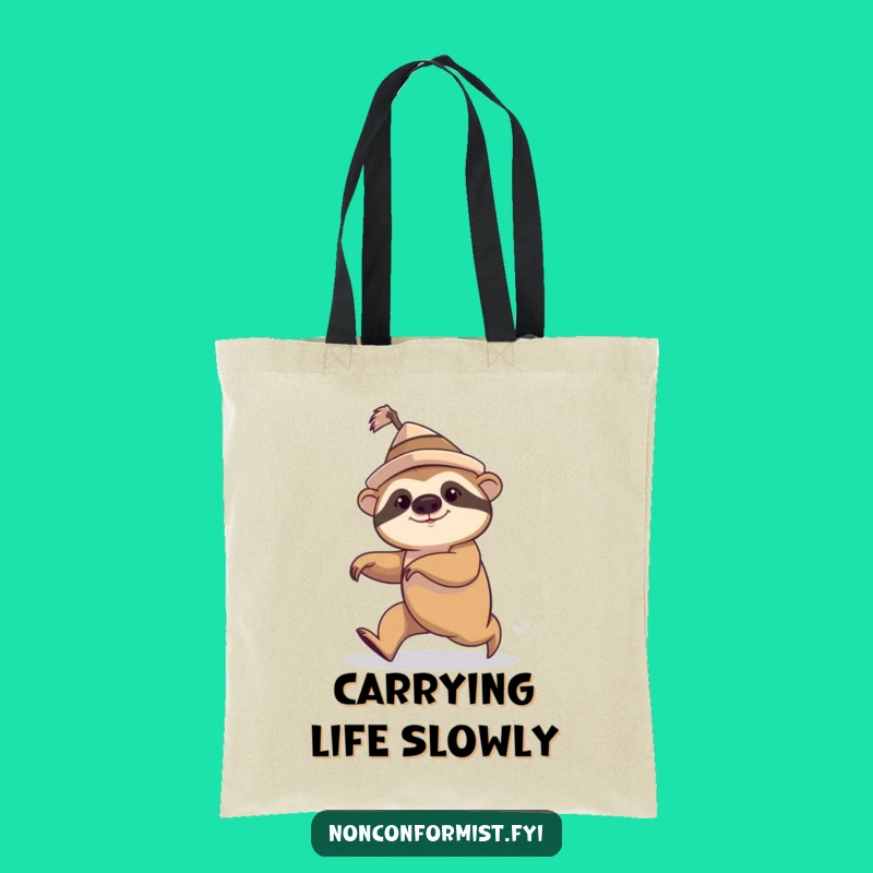 Funny Sloth Hat Speed Walk Tote: Quirky Accessory, Hilarious Everyday Funny Gift
