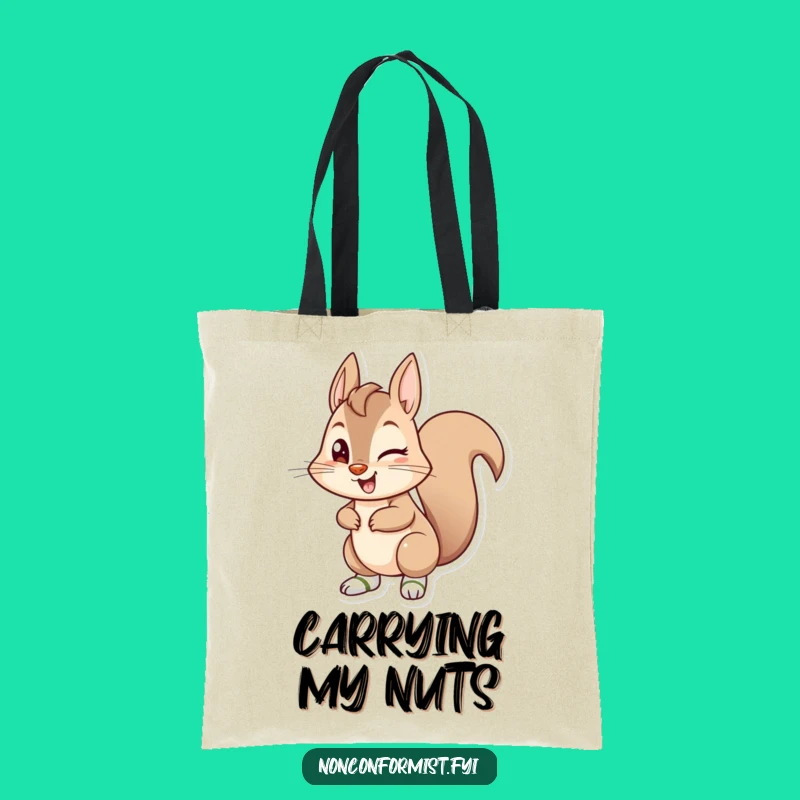 Funny Squirrel Socks Tote Bag: Mischievous Carryall for Everyday Fun