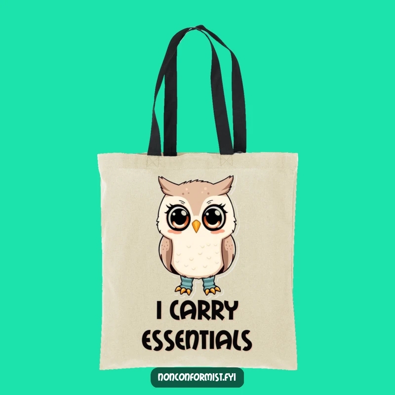 Funny Owl Mismatched Socks Tote Bag: Carry Your Essentials with Charm!