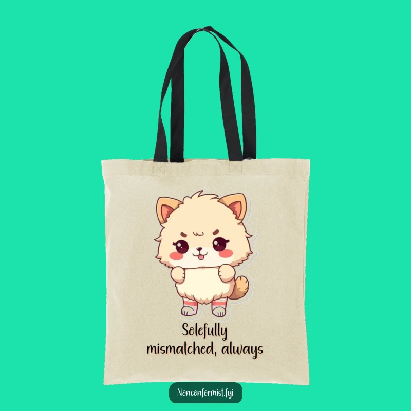 Funny Fluffy Animal Odd Socks Tote Bag: Carry Your Defiance in Style